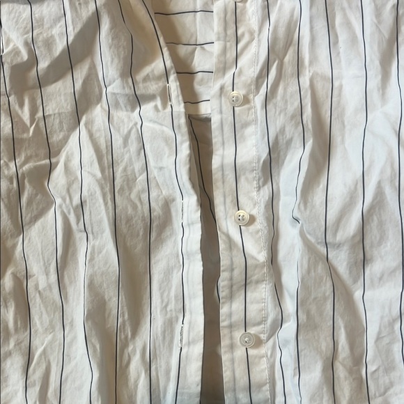 Madewell White Long Sleeve Mandarin Collar Shirt - Picture 2 of 8